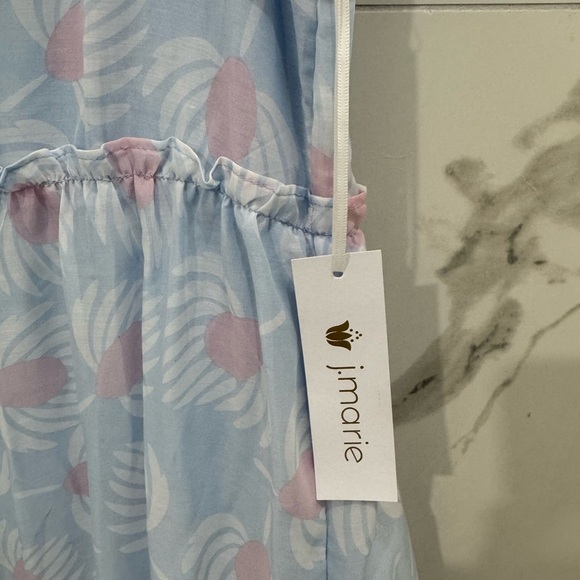 J. MARIE Sleeveless Blue and Pink Maxi Dress NWT - Picture 3 of 7